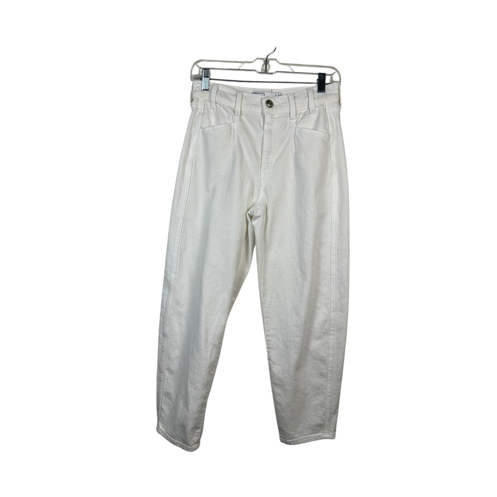 AYR The Beat Jeans Women 26 White Excellent Tapered High Rise Denim